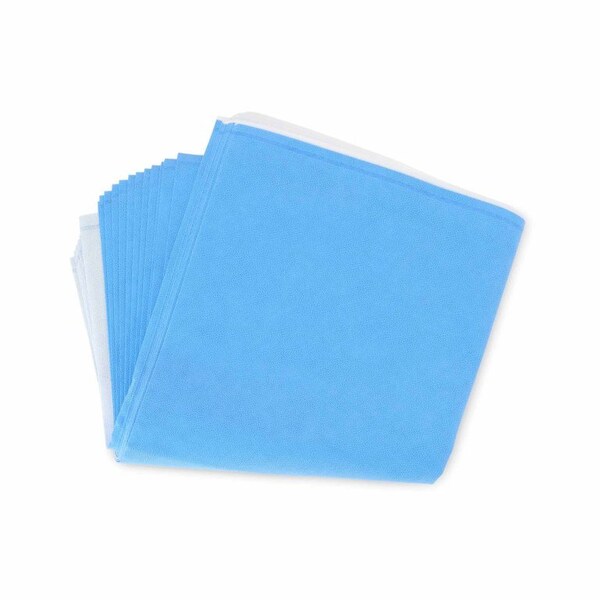 Quick Check H5 H500 Sterilization Wrap White / Blue 36 X 36 Inch Dual Layer SMS EO Gas / Hydrogen Peroxide, 36PK 34199 - main